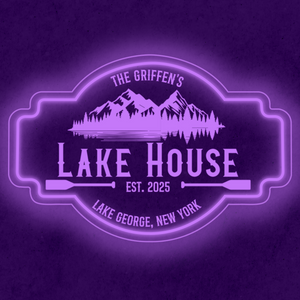 Personalized LED Color Changing Acrylic Lake House Sign