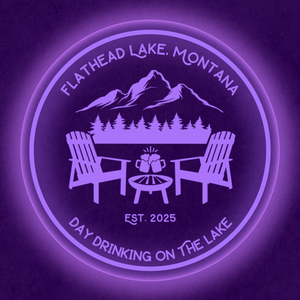 Personalized LED Color Changing Acrylic Lake House Chairs Sign