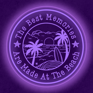 Personalized LED Color Changing Acrylic Beach Sign