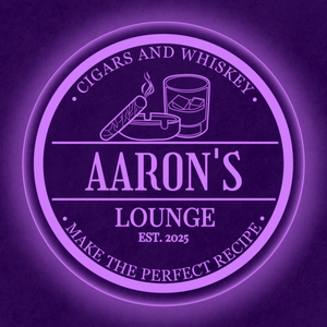 Personalized LED Color Changing Acrylic Cigar & Whiskey Sign