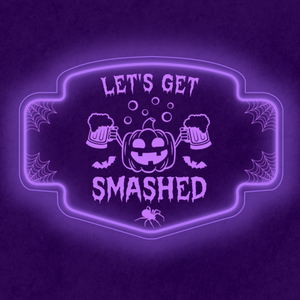 Personalized LED Color Changing Acrylic Smashed Pumpkin Sign