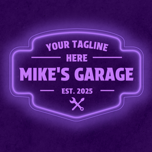 Personalized LED Color Changing Acrylic Garage Sign