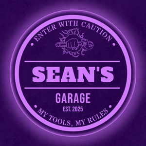 Personalized LED Color Changing Acrylic Garage Wrench Sign