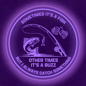 Personalized LED Color Changing Acrylic Fishing Beers Sign