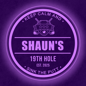 Personalized LED Color Changing Acrylic Golf Clubs Sign