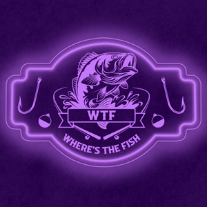 Personalized LED Color Changing Acrylic Fishing Hooks Sign