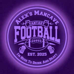 Personalized LED Color Changing Acrylic Fantasy Football Beers Sign