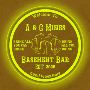 Personalized LED Color Changing Acrylic Beer Cheers Sign