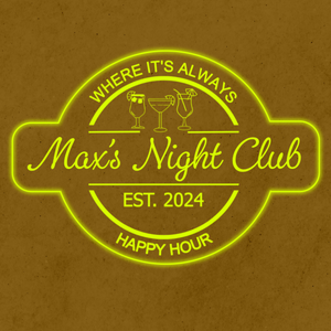 Personalized LED Color Changing Acrylic Three Glasses Bar Sign