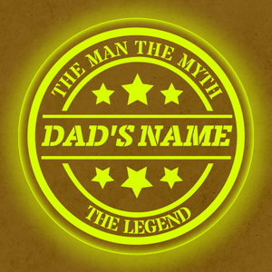 Personalized LED Color Changing Father's Day Dad Sign