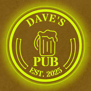 Personalized LED Color Changing Beer Mug Pub Sign