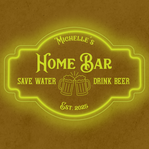 Personalized LED Color Changing Acrylic Home Bar Beers Sign