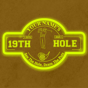 Personalized LED Color Changing Acrylic Golf 19th Hole Sign