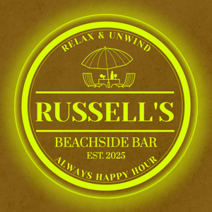 Personalized LED Color Changing Acrylic Beachside Bar Sign