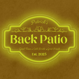 Personalized LED Color Changing Acrylic Back Patio Sign