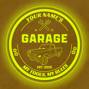 Personalized LED Color Changing Acrylic Garage Pickup Truck Sign