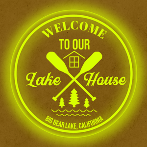 Personalized LED Color Changing Acrylic Lake House Oars Sign