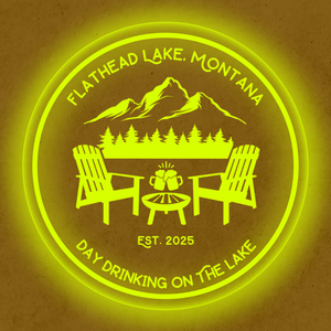 Personalized LED Color Changing Acrylic Lake House Chairs Sign