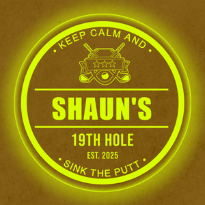 Personalized LED Color Changing Acrylic Golf Clubs Sign