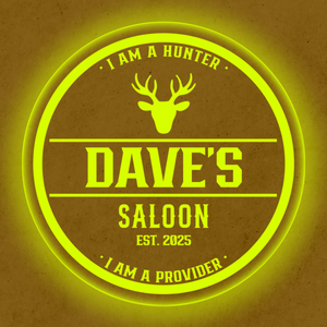 Personalized LED Color Changing Acrylic Deer Hunter Sign