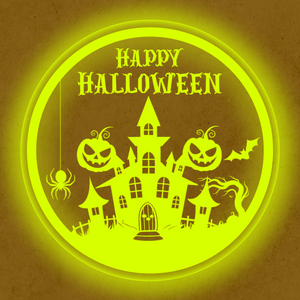 Personalized LED Color Changing Acrylic Halloween Sign