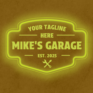 Personalized LED Color Changing Acrylic Garage Sign