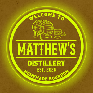 Personalized LED Color Changing Acrylic Whiskey Barrel Sign