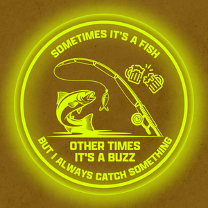 Personalized LED Color Changing Acrylic Fishing Beers Sign