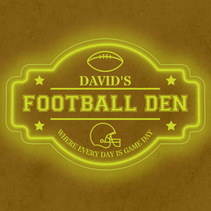 Personalized LED Color Changing Acrylic Football Den Sign