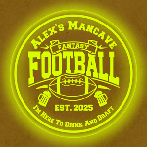 Personalized LED Color Changing Acrylic Fantasy Football Beers Sign