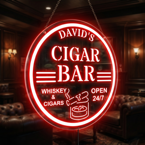 Personalized LED Color Changing Cigar Bar Sign