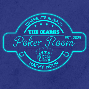 Personalized LED Color Changing Acrylic Poker Room Bar Sign