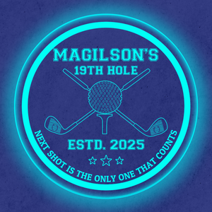 Personalized LED Color Changing Acrylic Golf Bar Sign