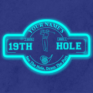 Personalized LED Color Changing Acrylic Golf 19th Hole Sign