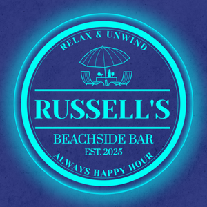 Personalized LED Color Changing Acrylic Beachside Bar Sign