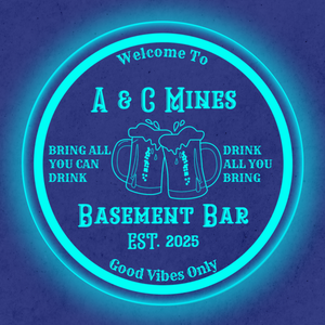 Personalized LED Color Changing Acrylic Beer Cheers Sign