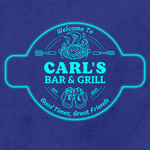 Personalized LED Color Changing Acrylic Barbeque Bar & Grill Sign