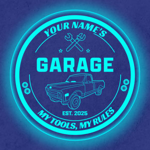 Personalized LED Color Changing Acrylic Garage Pickup Truck Sign