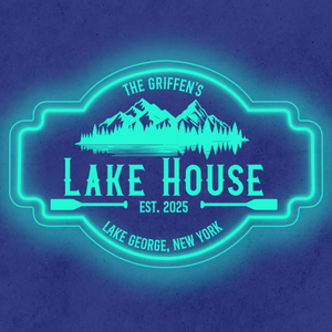 Personalized LED Color Changing Acrylic Lake House Sign