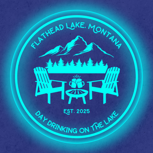 Personalized LED Color Changing Acrylic Lake House Chairs Sign