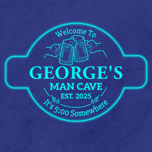 Personalized LED Color Changing Acrylic Man Cave Beers Cheers Sign