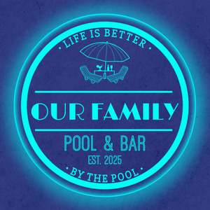 Personalized LED Color Changing Acrylic Pool Bar Sign