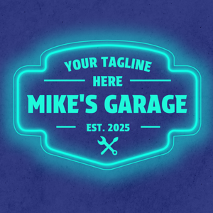 Personalized LED Color Changing Acrylic Garage Sign