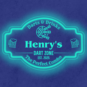 Personalized LED Color Changing Acrylic Dart Zone Sign