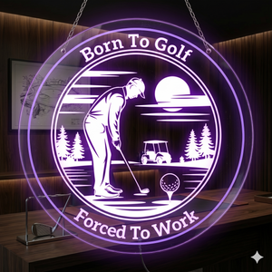 Personalized LED Color Changing Acrylic Golf Work Sign