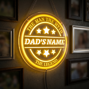 Personalized LED Color Changing Father's Day Dad Sign