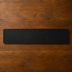 Personalized Custom Silicone Bar Mat 20 x 5 Black