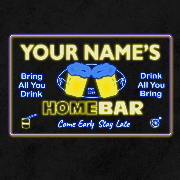 Personalized Beer Mug Two Colors LED Home Bar Sign (Three Sizes)