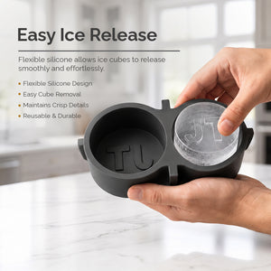Personalized Custom Silicone Ice Cube Mold 2 Pack Round