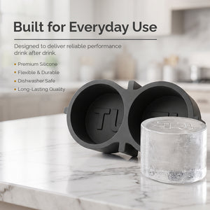 Personalized Custom Silicone Ice Cube Mold 2 Pack Round